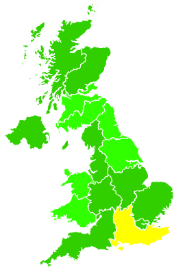 Click on a region for air pollution levels for 29/08/2017