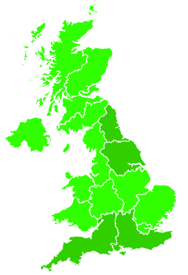 Click on a region for air pollution levels for 29/09/2019