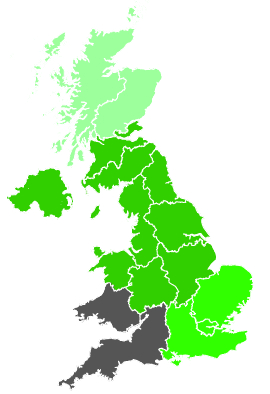 Click on a region for air pollution levels for 29/10/1990