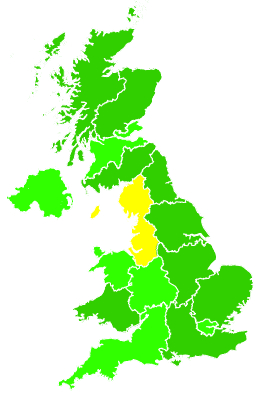 Click on a region for air pollution levels for 29/10/2019