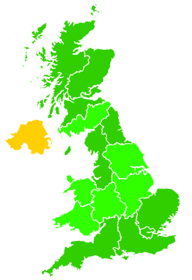 Click on a region for air pollution levels for 29/11/2010