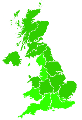 Click on a region for air pollution levels for 29/12/2009