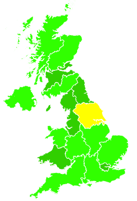 Click on a region for air pollution levels for 29/12/2010