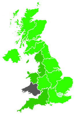 Click on a region for air pollution levels for 30/01/1988