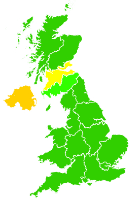 Click on a region for air pollution levels for 30/01/2006