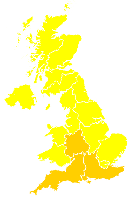 Click on a region for air pollution levels for 30/04/2011
