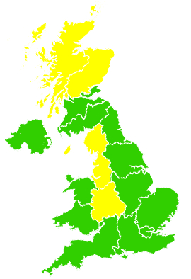 Click on a region for air pollution levels for 30/04/2024