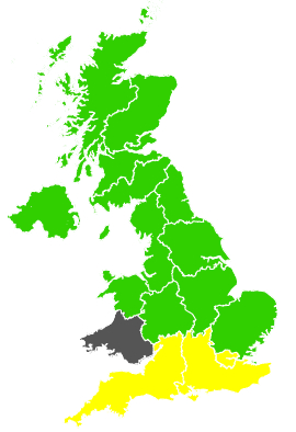 Click on a region for air pollution levels for 30/05/1989