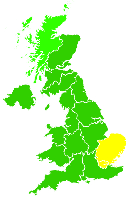 Click on a region for air pollution levels for 30/05/2005