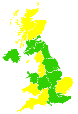 Click on a region for air pollution levels for 30/05/2006