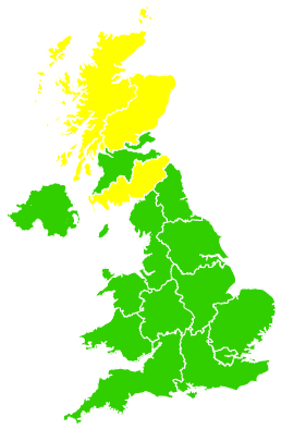 Click on a region for air pollution levels for 30/05/2007