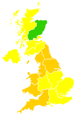 Click on a region for air pollution levels for 30/05/2009