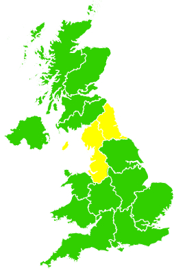 Click on a region for air pollution levels for 30/05/2011