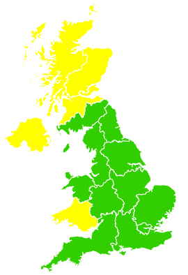 Click on a region for air pollution levels for 30/05/2013