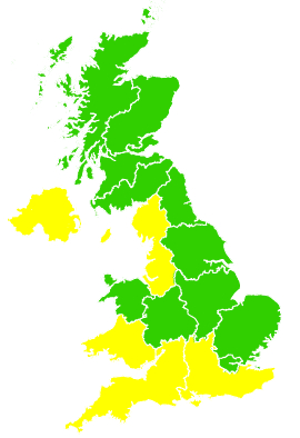 Click on a region for air pollution levels for 30/05/2021