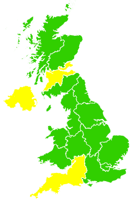 Click on a region for air pollution levels for 30/05/2023