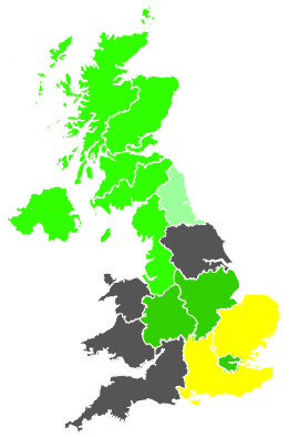 Click on a region for air pollution levels for 30/06/1989