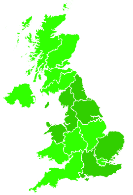 Click on a region for air pollution levels for 30/07/1993