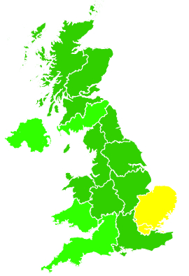 Click on a region for air pollution levels for 30/07/2026