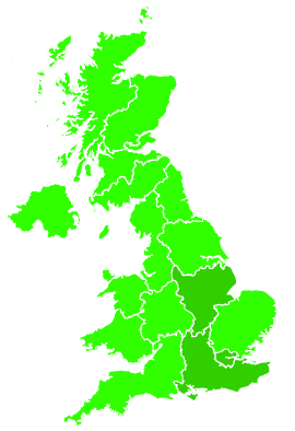Click on a region for air pollution levels for 30/08/2013