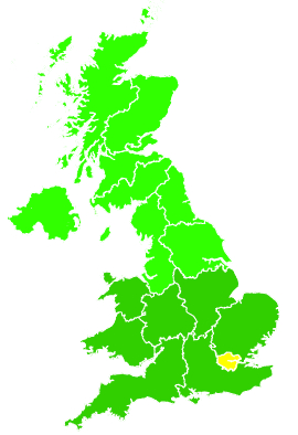 Click on a region for air pollution levels for 30/08/2016