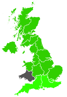 Click on a region for air pollution levels for 30/09/1988