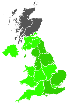 Click on a region for air pollution levels for 30/09/1993