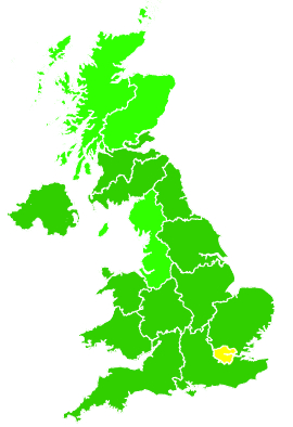 Click on a region for air pollution levels for 30/09/2014