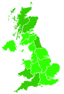 Click on a region for air pollution levels for 30/09/2019