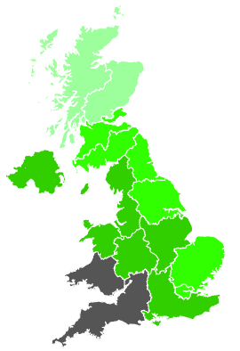 Click on a region for air pollution levels for 30/10/1990