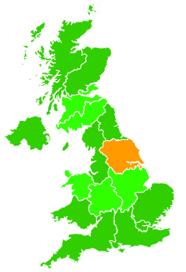 Click on a region for air pollution levels for 30/10/1995
