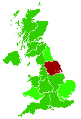Click on a region for air pollution levels for 30/11/1992