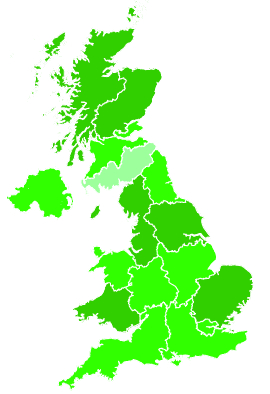 Click on a region for air pollution levels for 30/11/2008