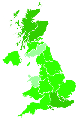 Click on a region for air pollution levels for 30/11/2022