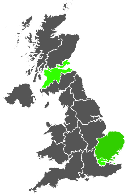 Click on a region for air pollution levels for 30/12/1977