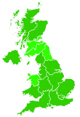 Click on a region for air pollution levels for 30/12/2007