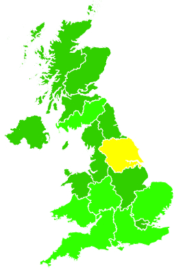 Click on a region for air pollution levels for 30/12/2010