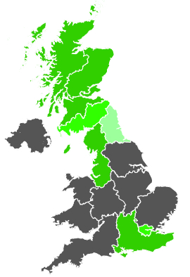 Click on a region for air pollution levels for 31/03/1987