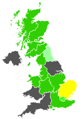Click on a region for air pollution levels for 31/05/1987