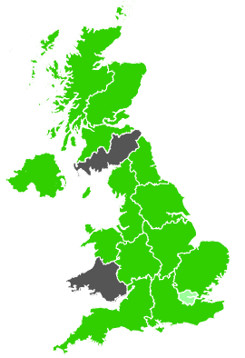 Click on a region for air pollution levels for 31/08/1988