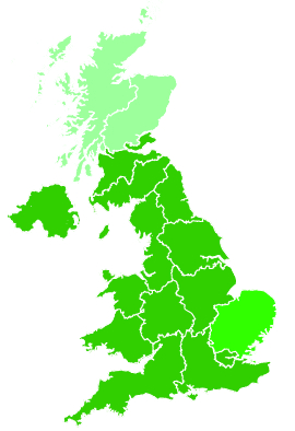 Click on a region for air pollution levels for 31/10/1994