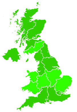Click on a region for air pollution levels for 31/10/2003