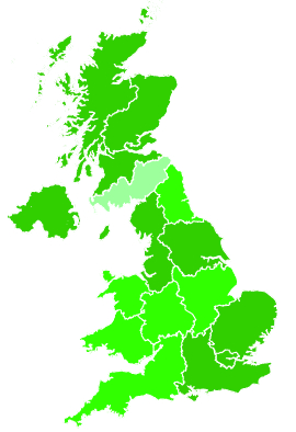 Click on a region for air pollution levels for 31/10/2004