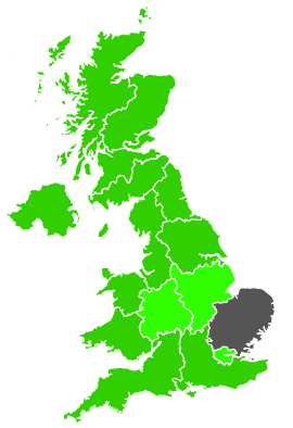 Click on a region for air pollution levels for 31/12/1994