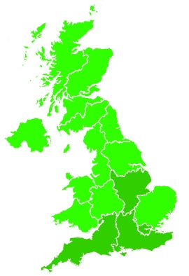 Click on a region for air pollution levels for 03/08/2020