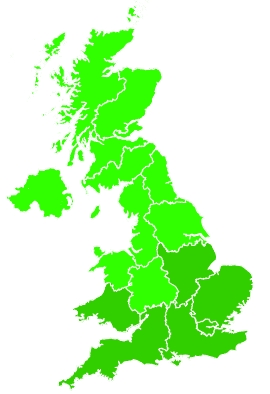 Click on a region for air pollution levels for 04/08/2020