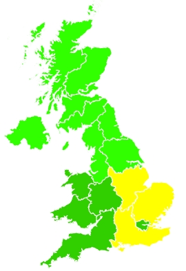 Click on a region for air pollution levels for 07/08/2022