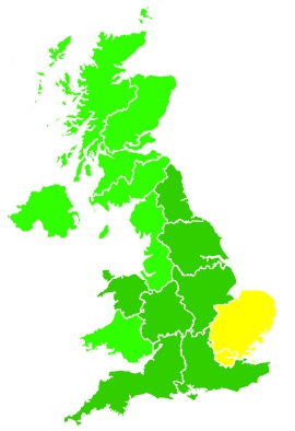 Click on a region for air pollution levels for 09/06/2021