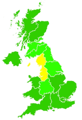 Click on a region for air pollution levels for 10/01/2019