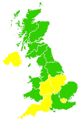 Click on a region for air pollution levels for 14/05/2022